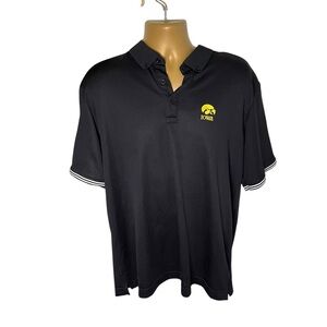 Iowa Hawkeyes Men’s Short Sleeve Performance Polo Black XXL